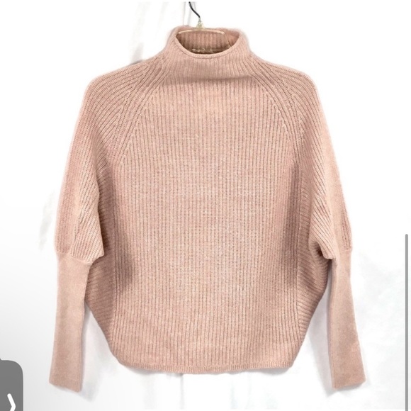 CLOSET CLOSING Club Monaco Emma Cashmere Sweater Sz M Rose Blush Pink - Picture 5 of 6